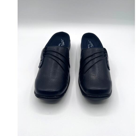 EASY STREET CASUAL 'HOLLY' COMFORT CLOGS MULE NAVY WOMENS 9N NARROW NEW - Picture 3 of 12